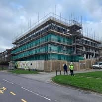 Commercial scaffolding project