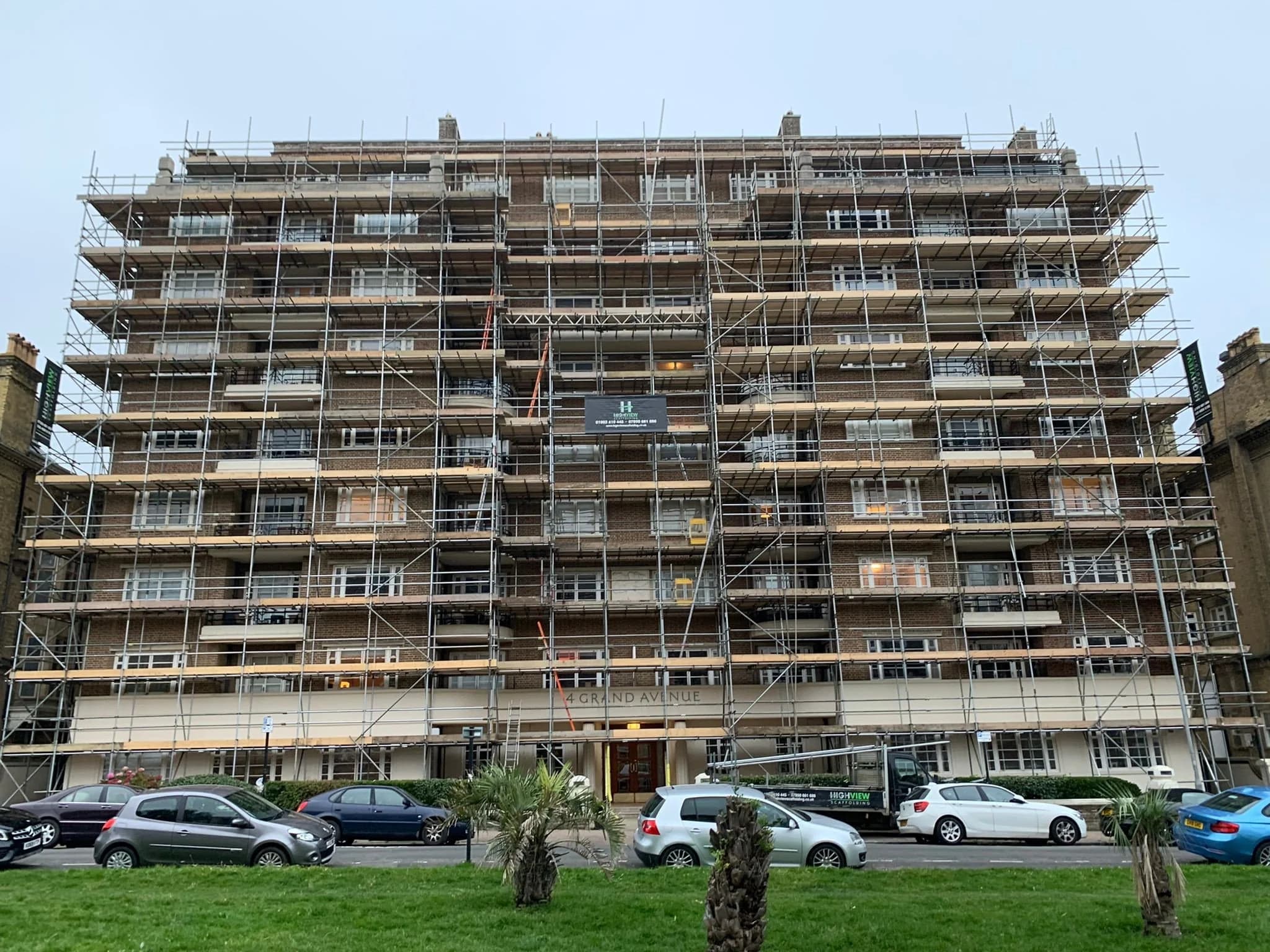 Commercial scaffolding project