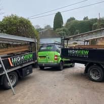 Highview vehicles in the yard